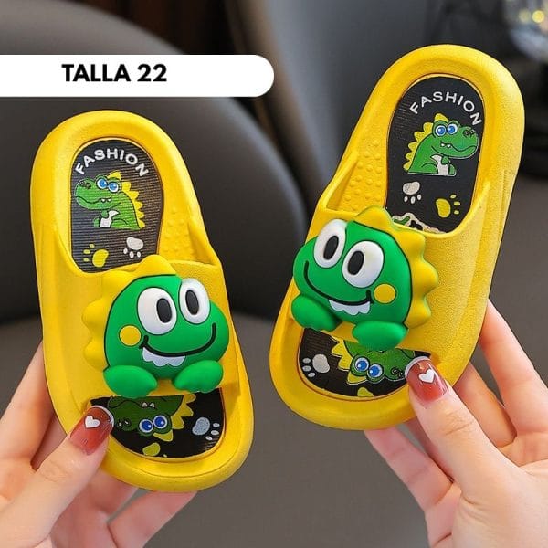 SANDALIA ANIMALITOS DINO AMARILLO Talla 28 - 37 - Imagen 2