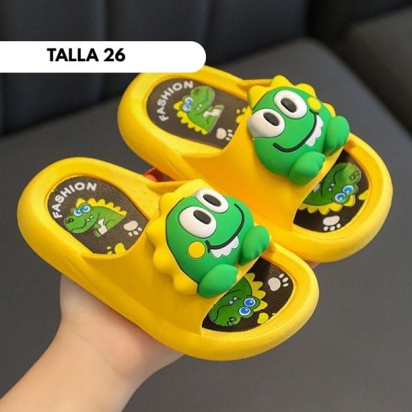 SANDALIA ANIMALITOS DINO AMARILLO Talla 28 - 37 - Imagen 6