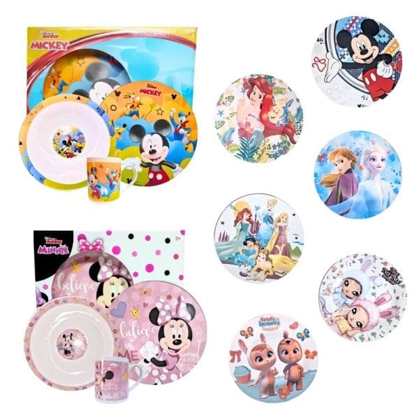 Set Infantil de Loza Disney con Vasos de 8 Onzas