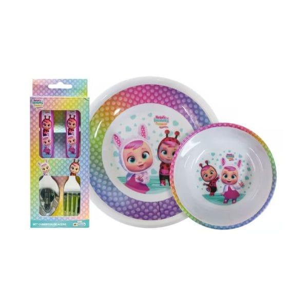 SET DE MELAMINE CON CUBIERTOS - Imagen 2