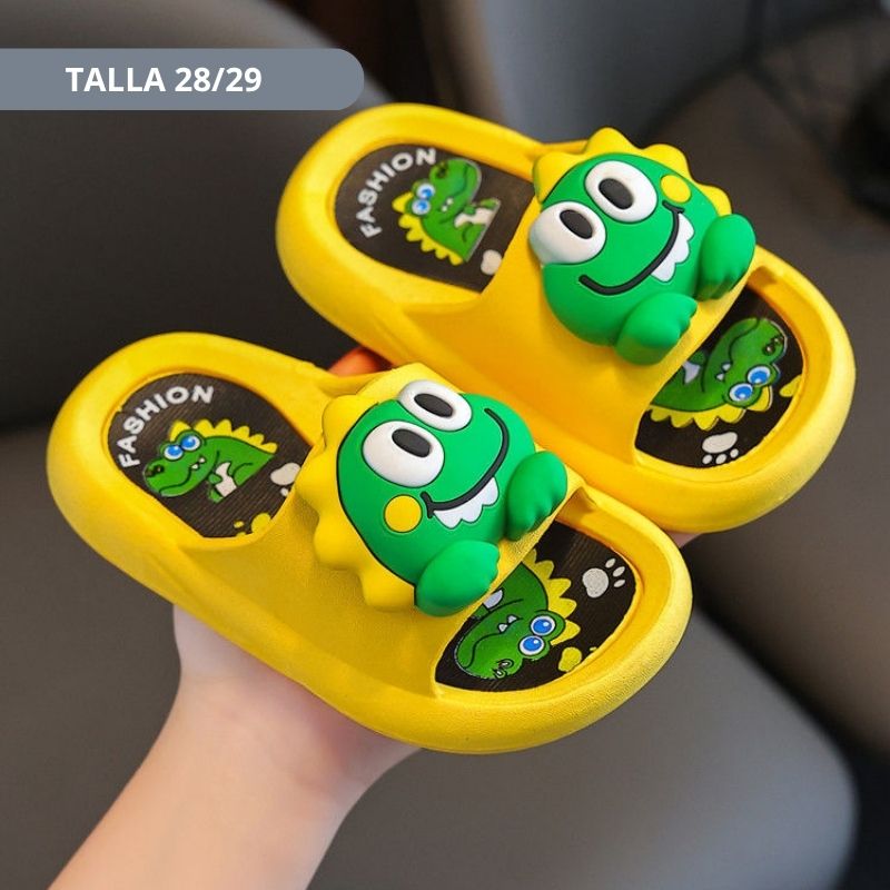 SANDALIA ANIMALITOS DINO AMARILLO Talla 28 - 37 - Imagen 5
