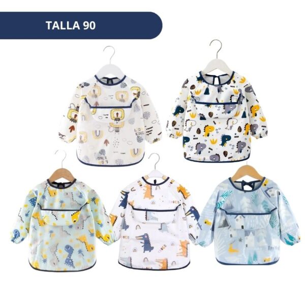 BABERO CON MANGAS IMPERMEABLE DE NIÑO TALLA 90