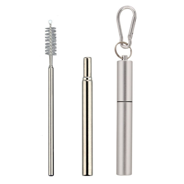 SORBETE DE METAL RETRACTIL PORTABLE