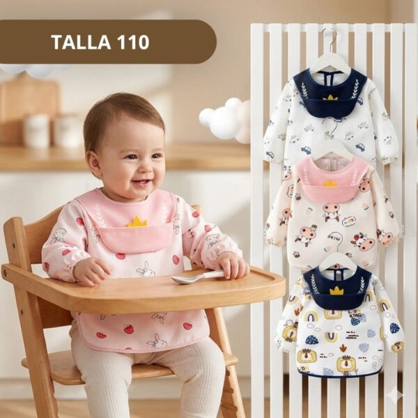 BABERO CON MANGAS Y BANDEJA CORONA TALLA 110
