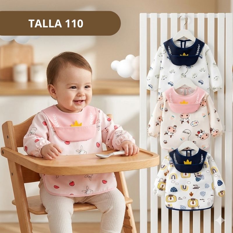 BABERO CON MANGAS Y BANDEJA CORONA TALLA 110