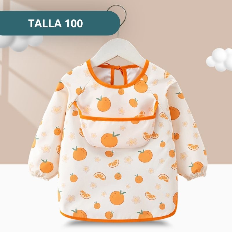 BABERO INFANTIL IMPERMEABLE CON MANGAS TALLA 100 - Imagen 3