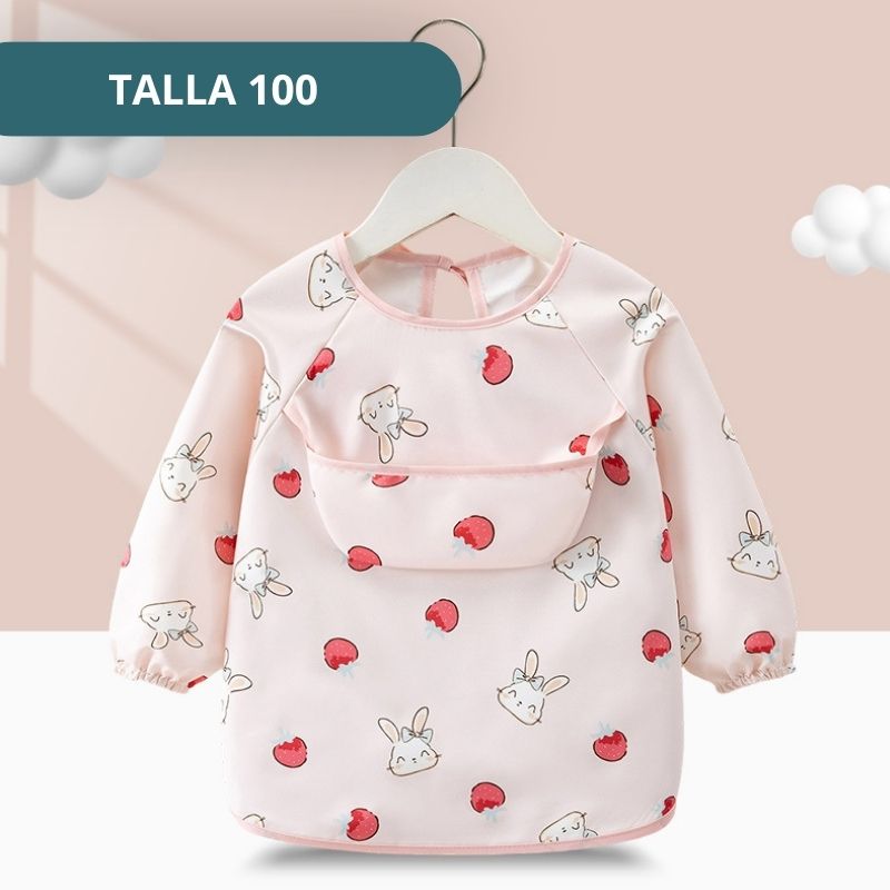 BABERO INFANTIL IMPERMEABLE CON MANGAS TALLA 100 - Imagen 6
