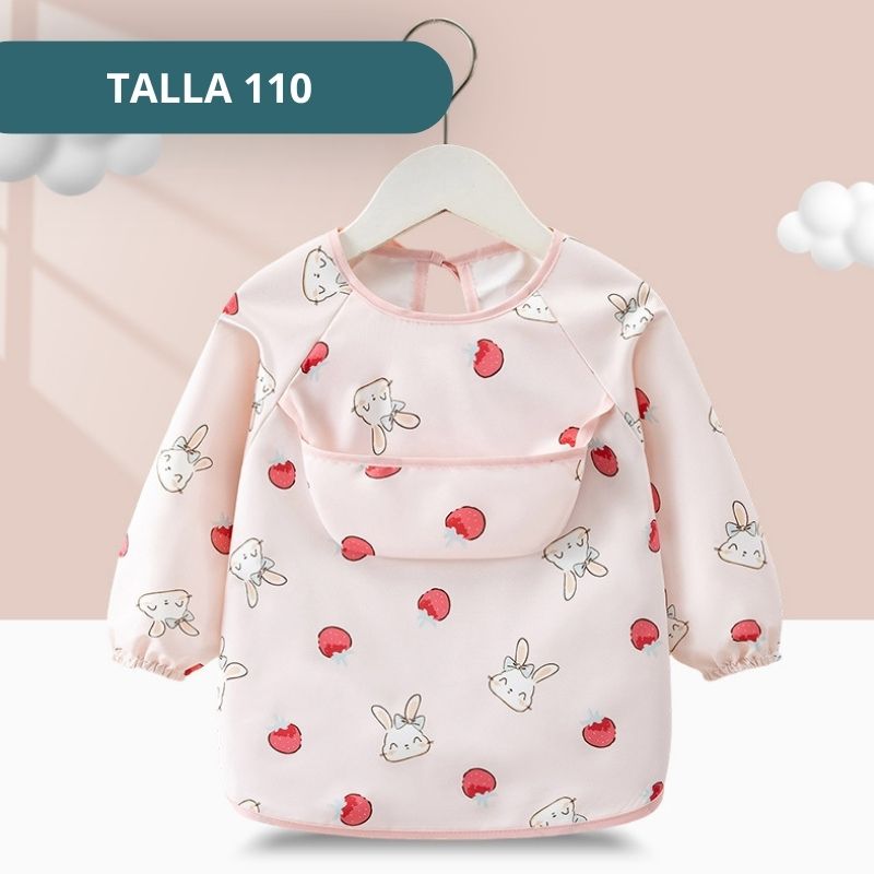 BABERO INFANTIL IMPERMEABLE CON MANGAS TALLA 110 - Imagen 6