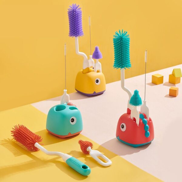 CEPILLO PARA BIBERON DINO 3 PZ + BASE