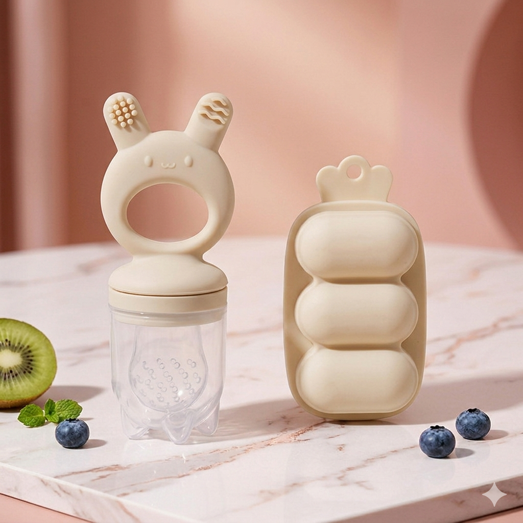 Chupon alimentadorde silicona RABBIT CON MOLDE HIELERO - Imagen 3