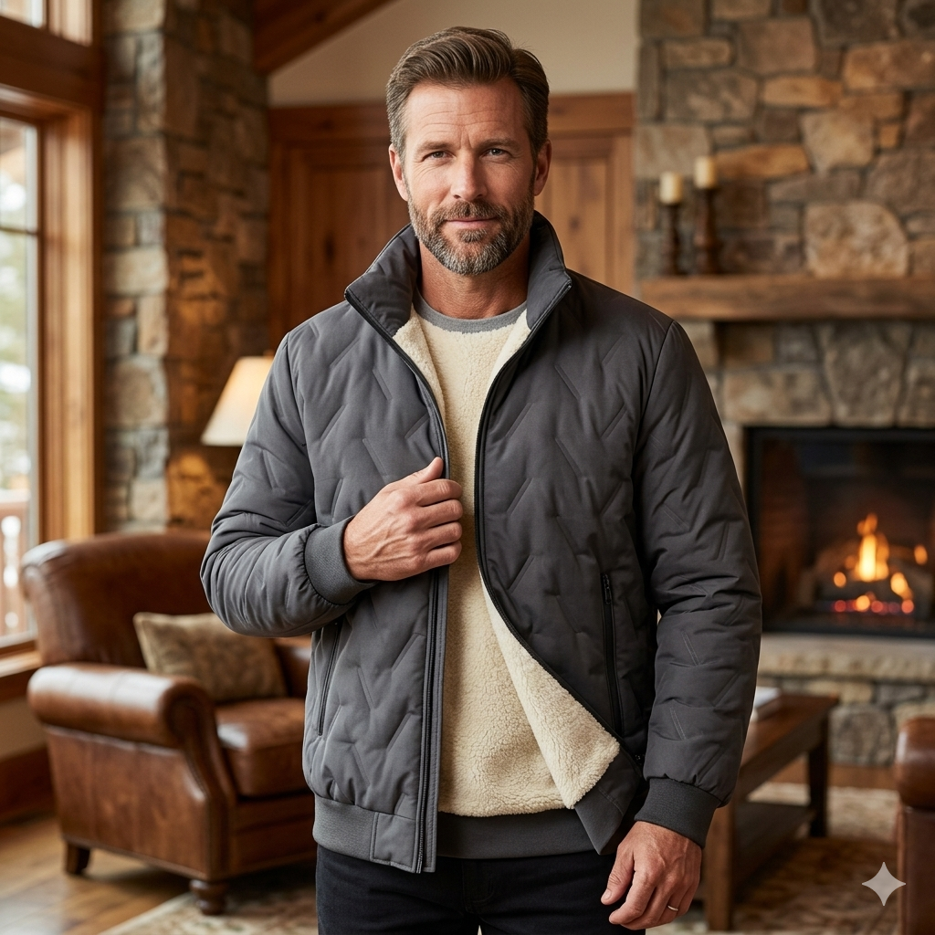 CASACA DE HOMBRE KING GRIS ✅