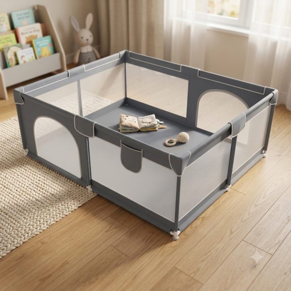 CORRAL DE TELA OXFORD 180X200 CM - PLOMO