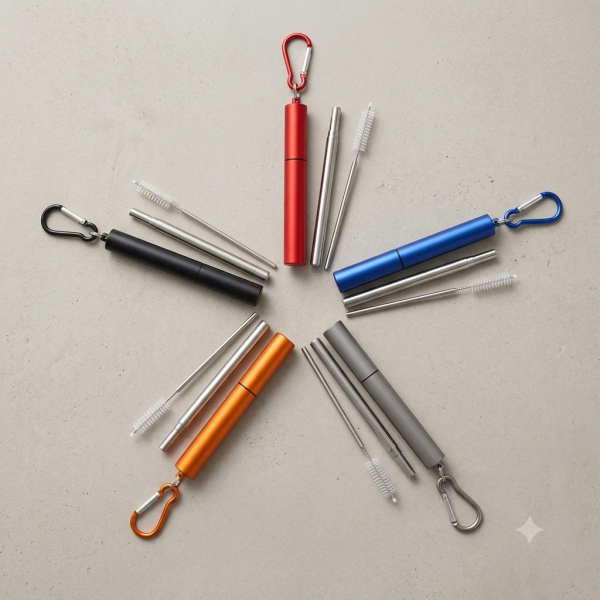 SORBETE DE METAL✅RETRACTIL PORTABLE