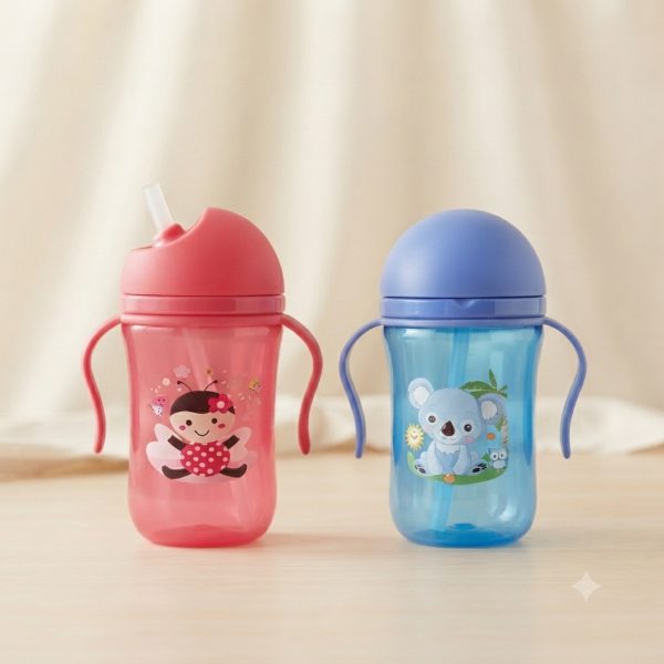 TOMATODO CON CAÑITA ✅ DE 300ML MINI ANIMALS